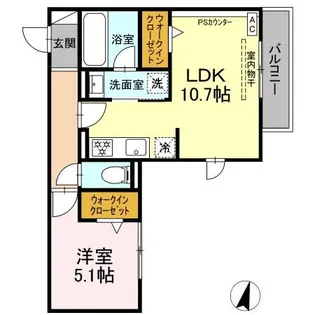Clair島田【2階】の間取り