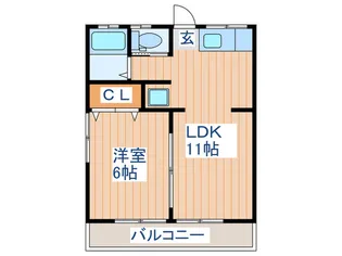 グローブハウス【2階】の間取り