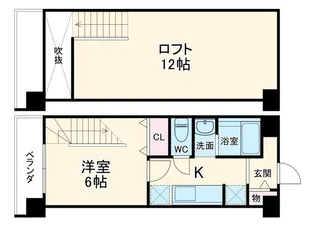 ロフティ新生【3階】の間取り