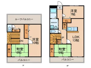 グランドール東田辺の間取り