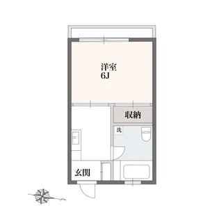 ロジュモン富貴【1階】の間取り