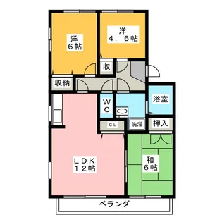 リヴエル四ッ谷【1階】の間取り