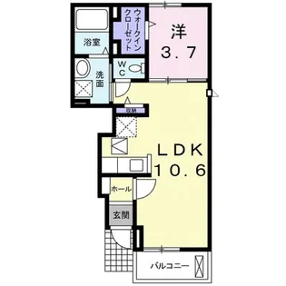 ララフラッツ【1階】の間取り