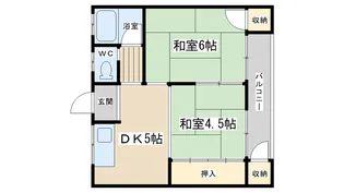 ハイツ百々【2階】の間取り