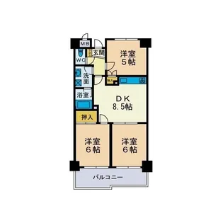 リゾンフルール【3階】の間取り