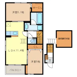 エトワール藤方 IV【2階】の間取り