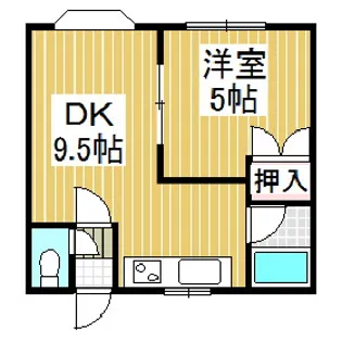 ロイヤルハイツ【2階】の間取り