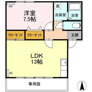 ベルジュール A棟【1階】の間取り