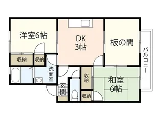 ハイカムール下温品【1階】の間取り