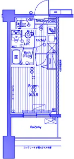 ガーラ ステーション横浜三ツ沢【4階】の間取り