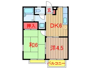 エステートピア咲が丘1・2【2階】の間取り
