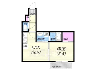 ブラントゥール芦屋【2階】の間取り