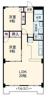 サンコーポ勝田台E棟【2階】の間取り