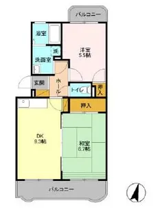 ハイツおゆみ野II【2階】の間取り