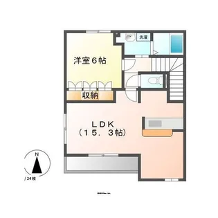 ラ・メール城脇A【2階】の間取り