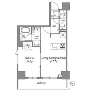 CORVAL住吉【6階】の間取り