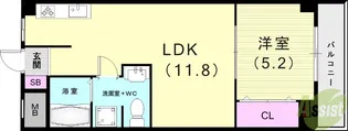 アビータ・ミオ神戸岡本【2階】の間取り