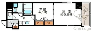 レジュールアッシュ梅田AXIA【11階】の間取り