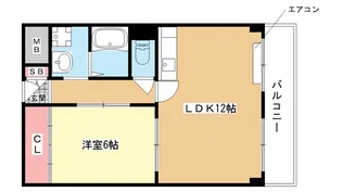 Liberte豊中本町【3階】の間取り