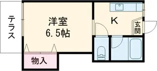 むさしのコーポ【1階】の間取り