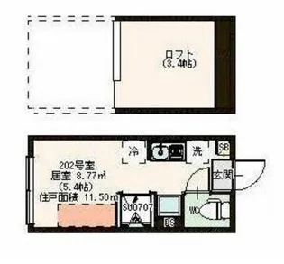 ハーモニーテラス・タウンハウス千川【2階】の間取り