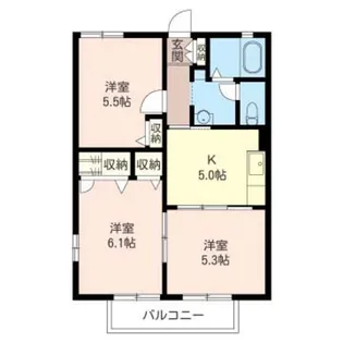 ピアリヴェール【2階】の間取り