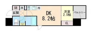 セレニテ神戸駅前アリエ【6階】の間取り