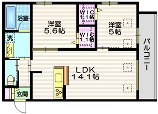 新石川1丁目メゾン東棟【3階】の間取り
