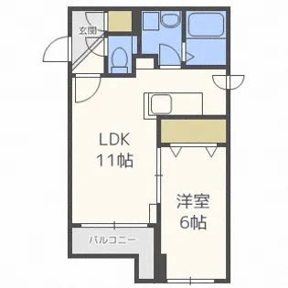 カームヴィレッジ【1階】の間取り