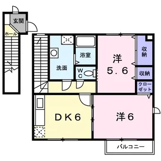 ラーピハイツII【2階】の間取り