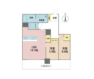 プレミスト牧志タワー国際通り【15階】の間取り