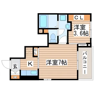 ミドルコート【1階】の間取り