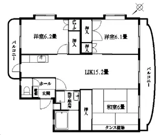 ラージビュー【2階】の間取り
