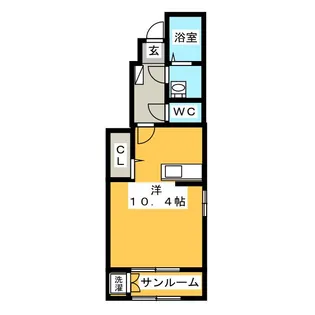 カレントハウス【1階】の間取り