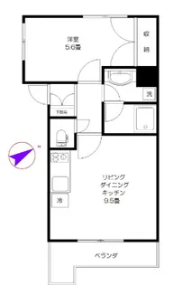 ウェルシャン築地【2階】の間取り