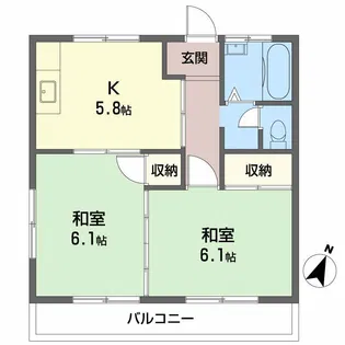 ハイツミヤモト【2階】の間取り