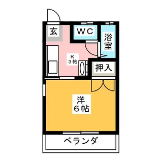 ロイヤル中川【2階】の間取り