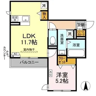 シュヴァル レジェール【3階】の間取り