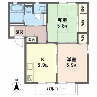 メゾン・Papier A棟【2階】の間取り