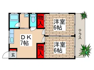 第五ひかり荘【1階】の間取り