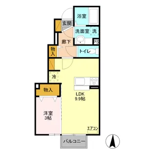 ジェントリー II番館【1階】の間取り
