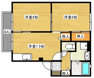 ハイツミカミB【2階】の間取り