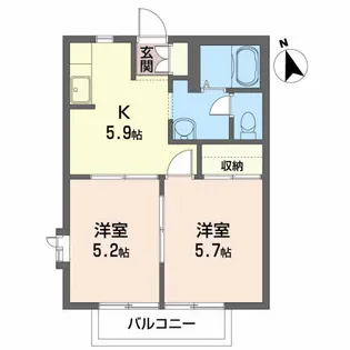 アムールコート【2階】の間取り