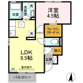 グランシャトーA【1階】の間取り