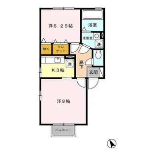 インフィール B【2階】の間取り