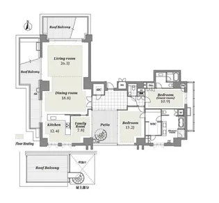 THE CONOE 三田綱町【9階】の間取り