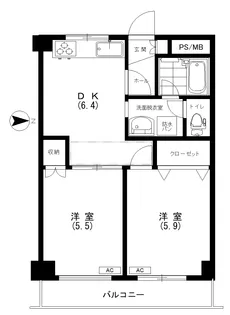 ドエルアルス目黒【9階】の間取り