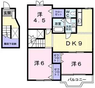 サウスウィンド K【2階】の間取り