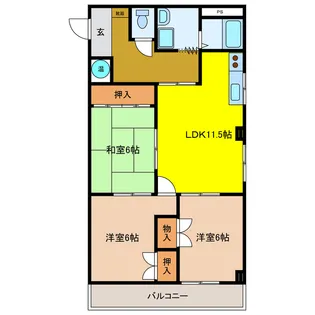 岐阜県大垣市藤江町3【マンション】の間取り