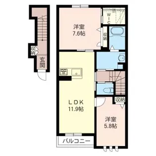 シャローム二番館【2階】の間取り